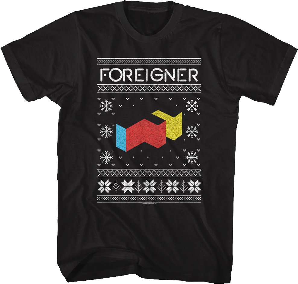 Agent Provocateur Faux Ugly Christmas Sweater Foreigner T-Shirt