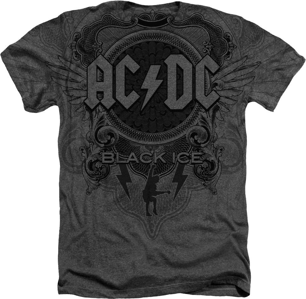 Big Print Black Ice ACDC Shirt