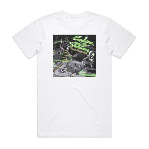 Zombina and The Skeletones Charnel House Rock Album Cover T-Shirt White