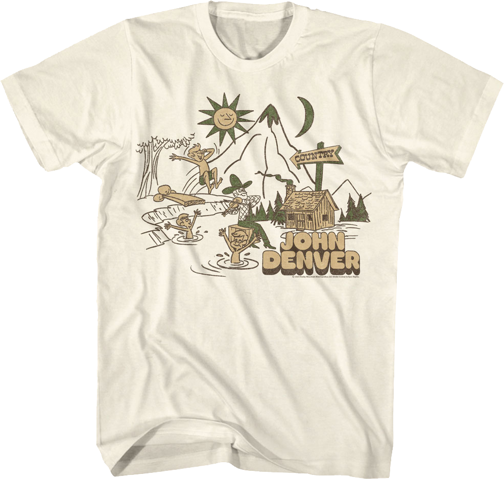 Country Swimming John Denver T-Shirt