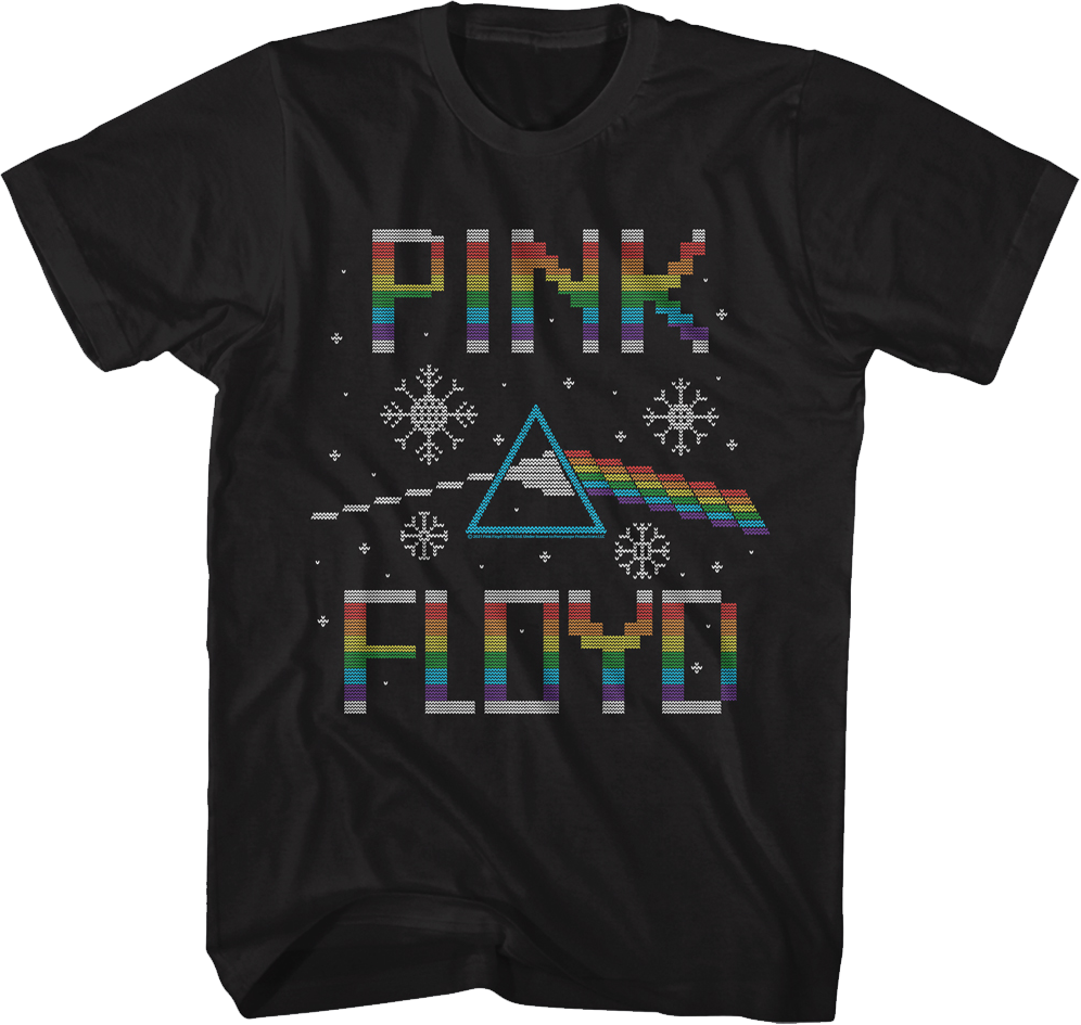 Dark Side of the Moon Faux Ugly Christmas Sweater Pink Floyd T-Shirt