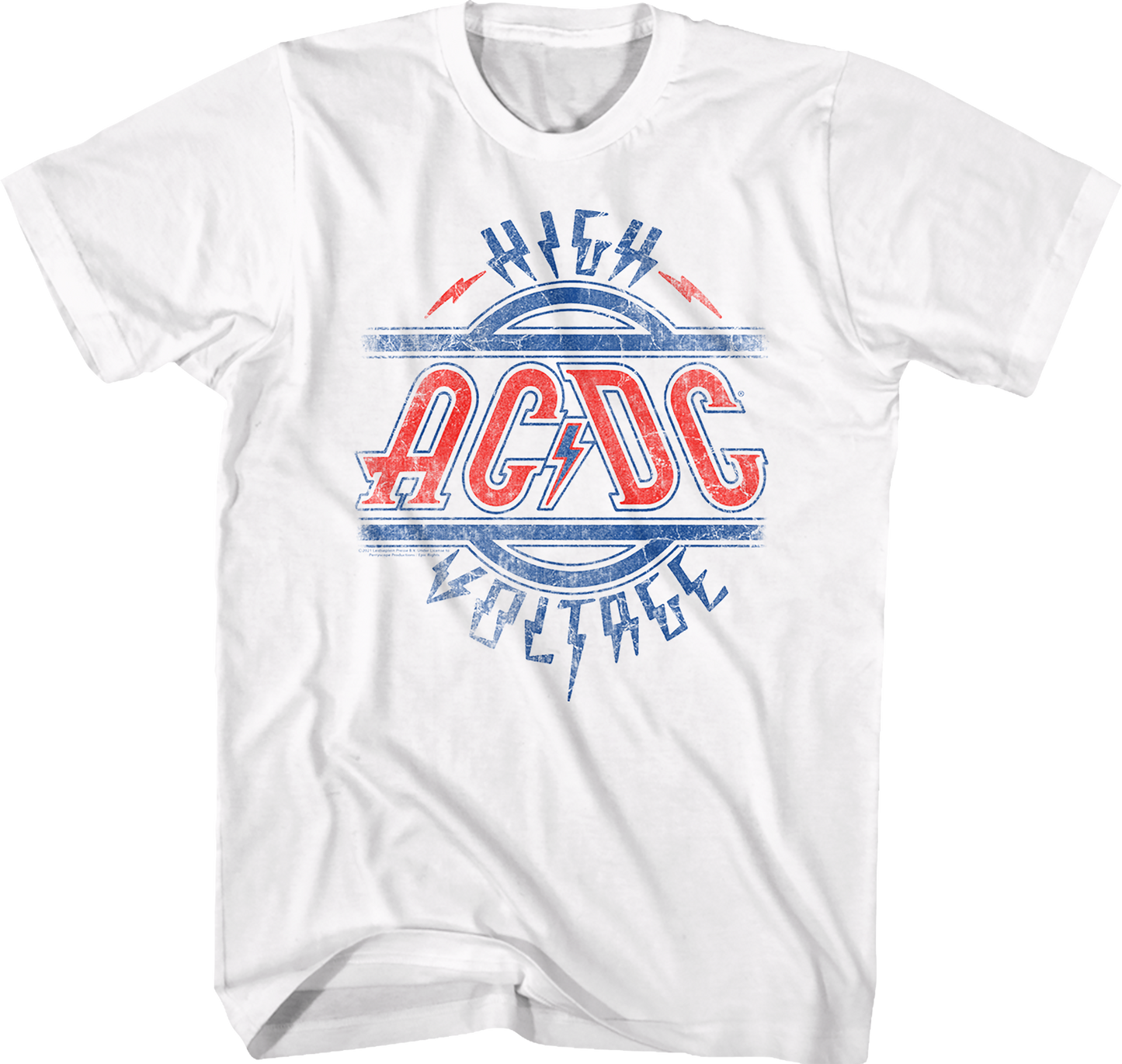 Distressed High Voltage ACDC Shirt