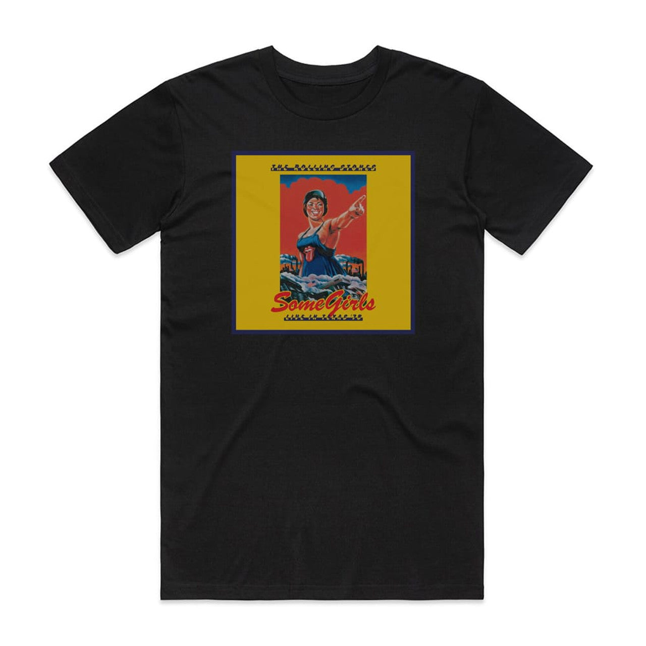 The Rolling Stones Some Girls Live In Texas 78 T-Shirt Black