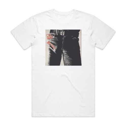 The Rolling Stones Sticky Fingers Album Cover T-Shirt White