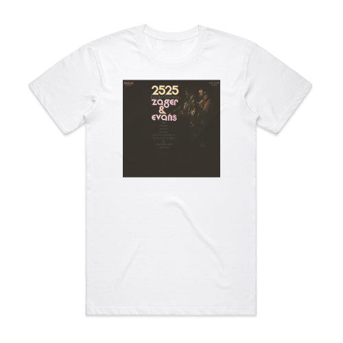 Zager and Evans 2525 Exordium Terminus Album Cover T-Shirt White