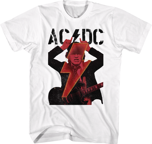 Angus Young Devil Horns ACDC T-Shirt