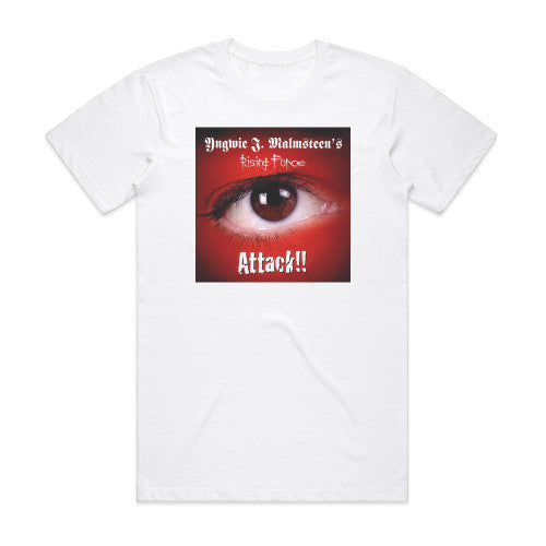 Yngwie J Malmsteens Rising Force Attack Album Cover T-Shirt White