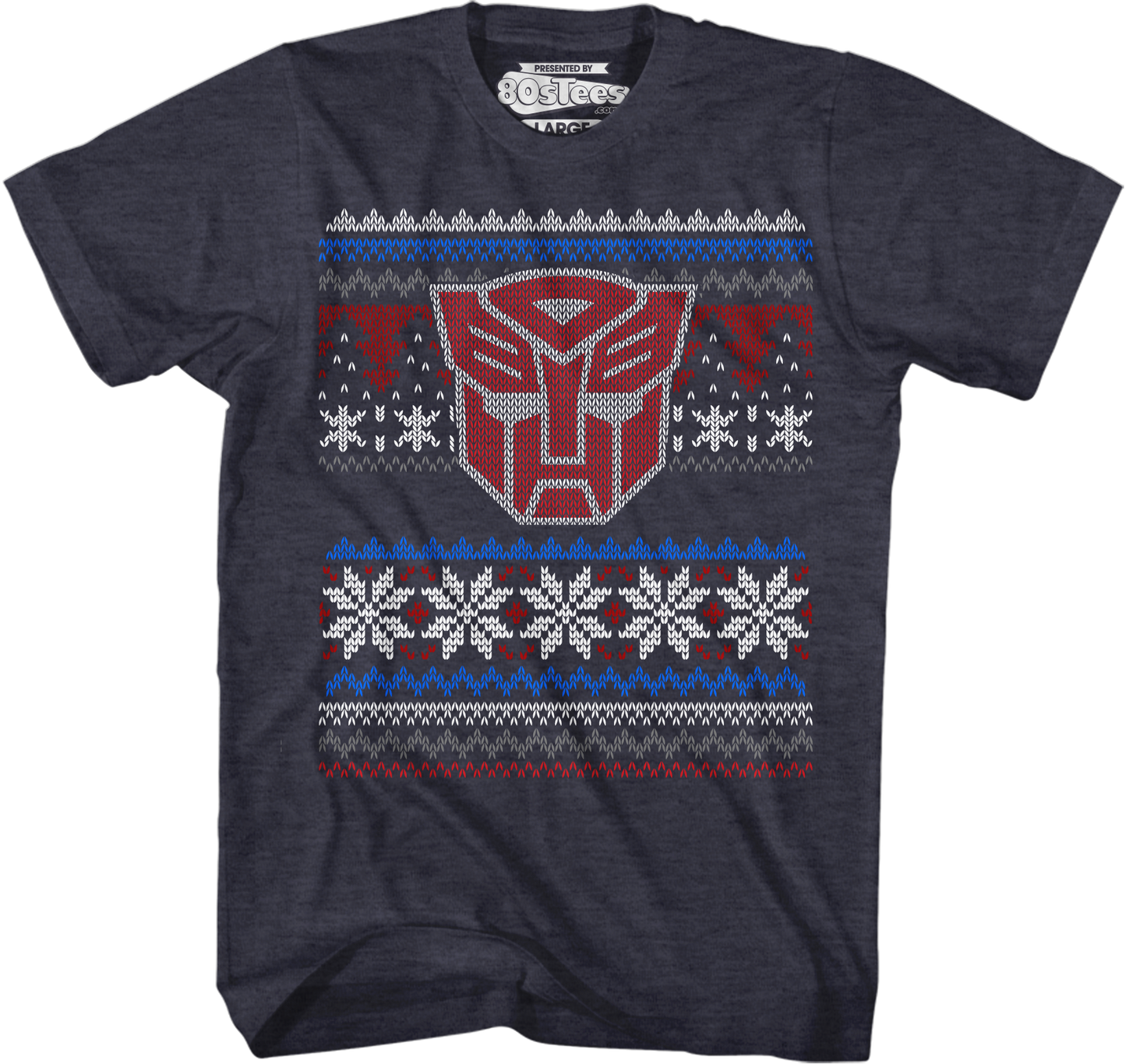 Autobot Faux Ugly Christmas Sweater Transformers T-Shirt