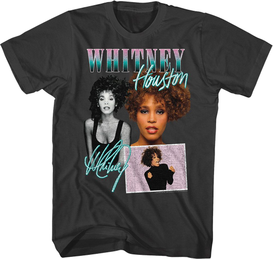 Autograph Collage Whitney Houston T-Shirt