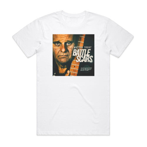 Walter Trout Battle Scars Album Cover T-Shirt White