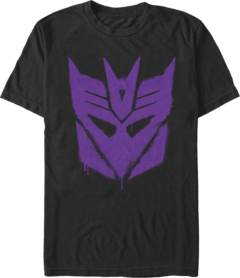 Black Decepticon Graffiti Logo Transformers T-Shirt