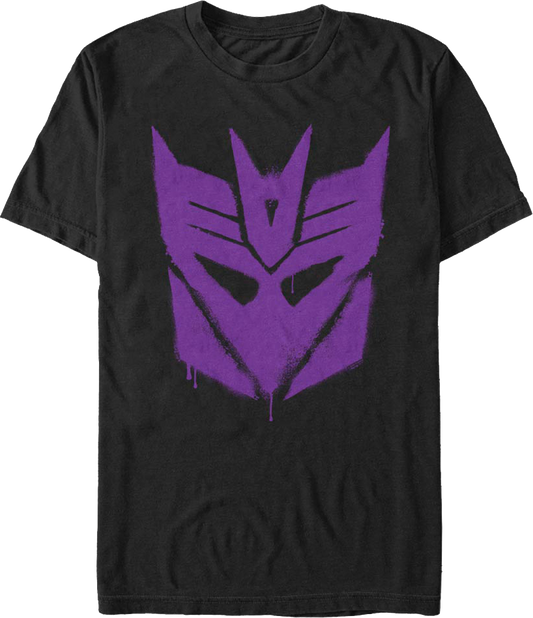 Black Decepticon Graffiti Logo Transformers T-Shirt