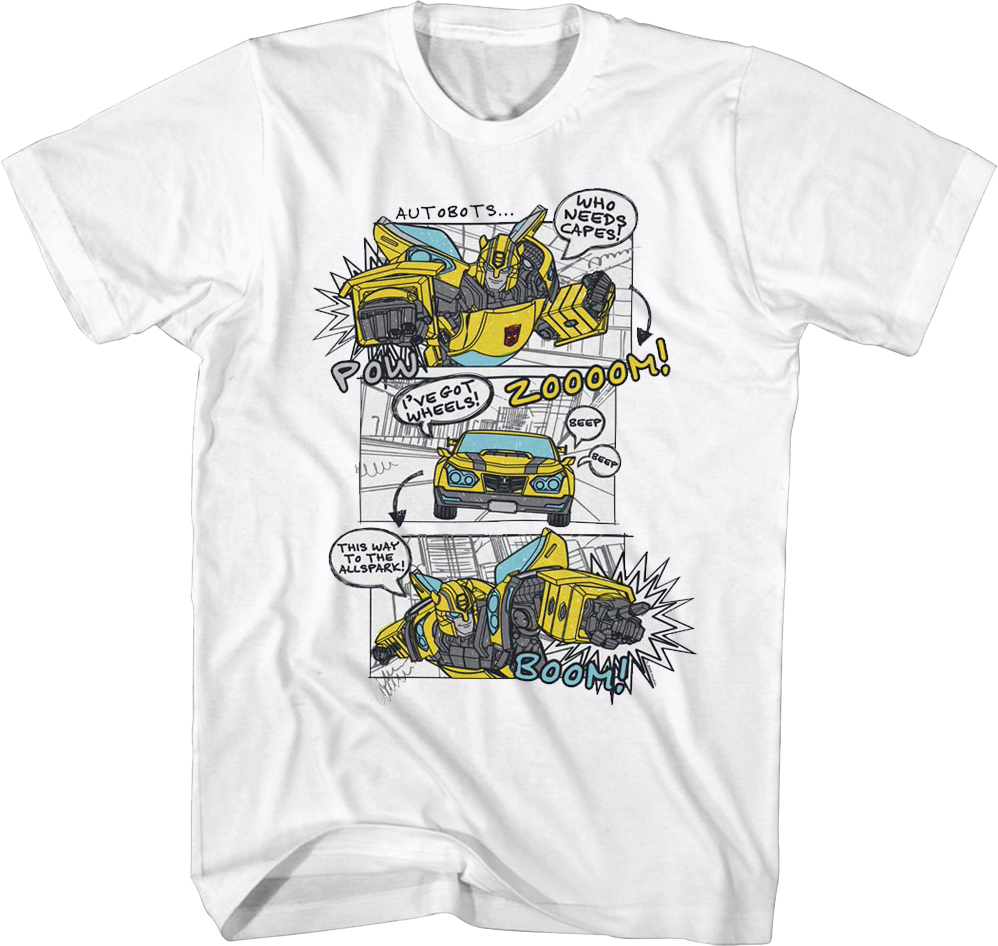 Bumblebee Comic Panels Transformers T-Shirt