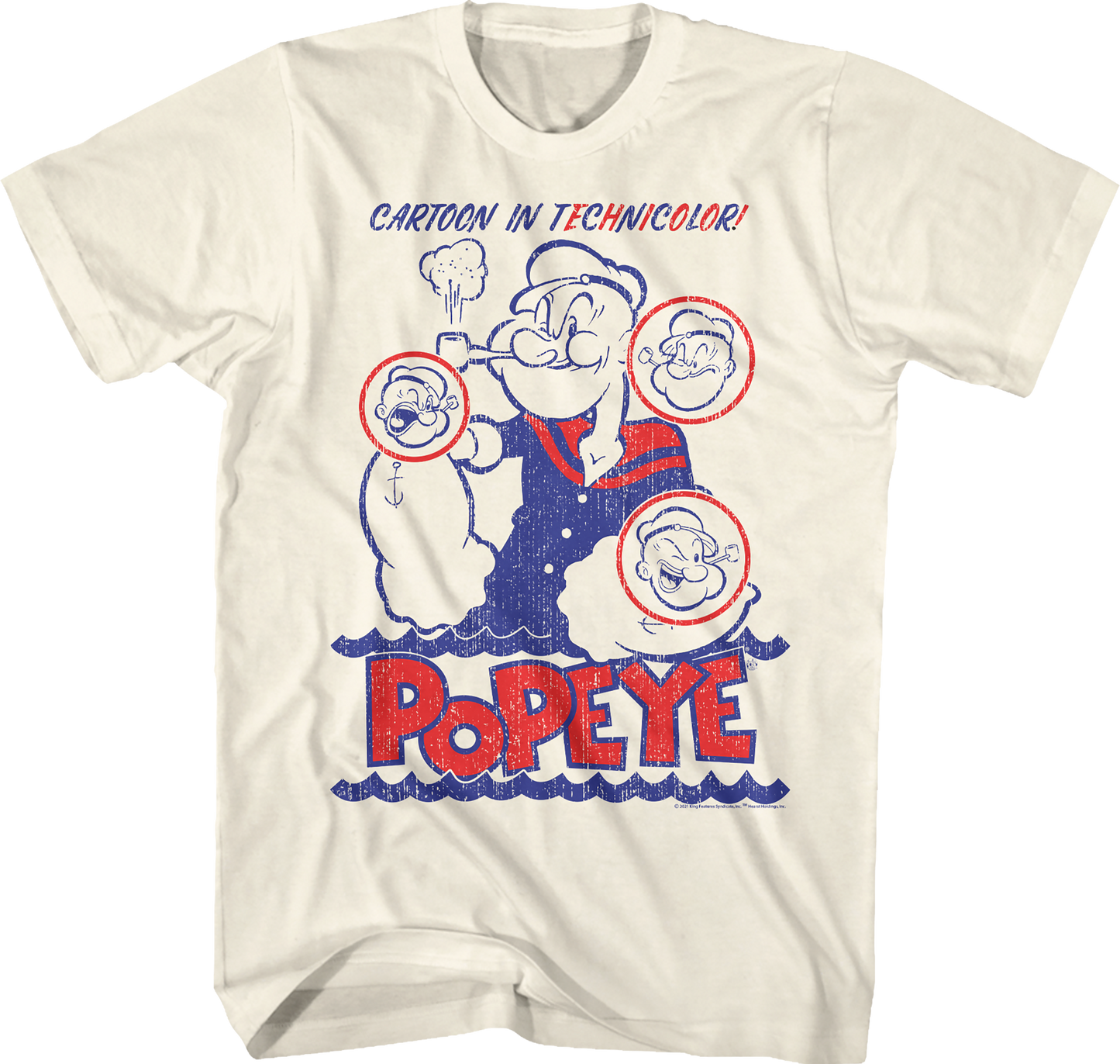 Cartoon In Technicolor Popeye T-Shirt