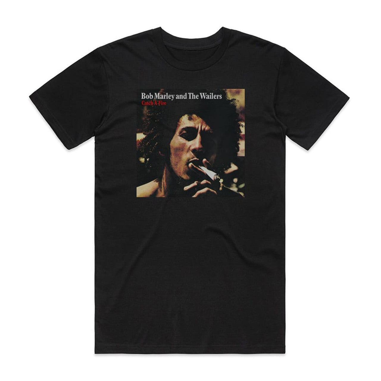 Bob Marley and The Wailers Catch A Fire T-Shirt Black