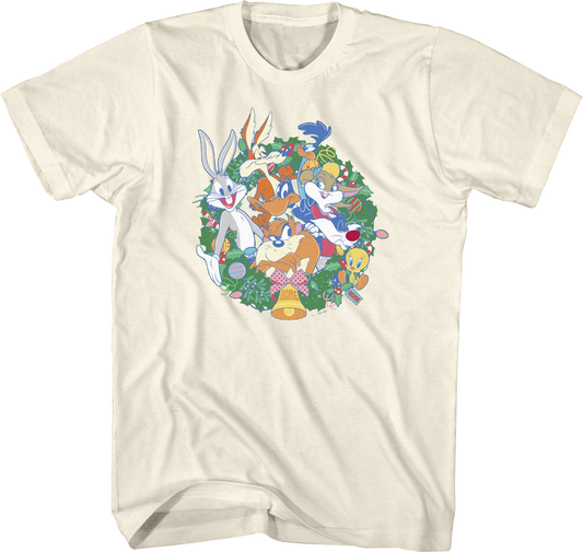 Christmas Wreath Looney Tunes T-Shirt