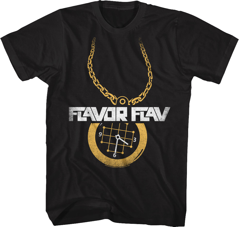 Clock Necklace Flavor Flav T-Shirt