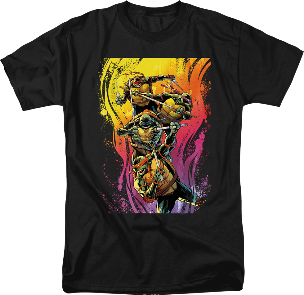 Colorful Attack Teenage Mutant Ninja Turtles T-Shirt