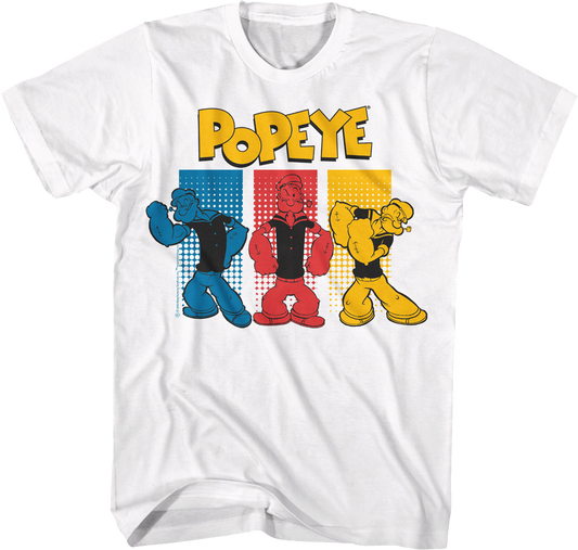 Colorful Sailor Poses Popeye T-Shirt