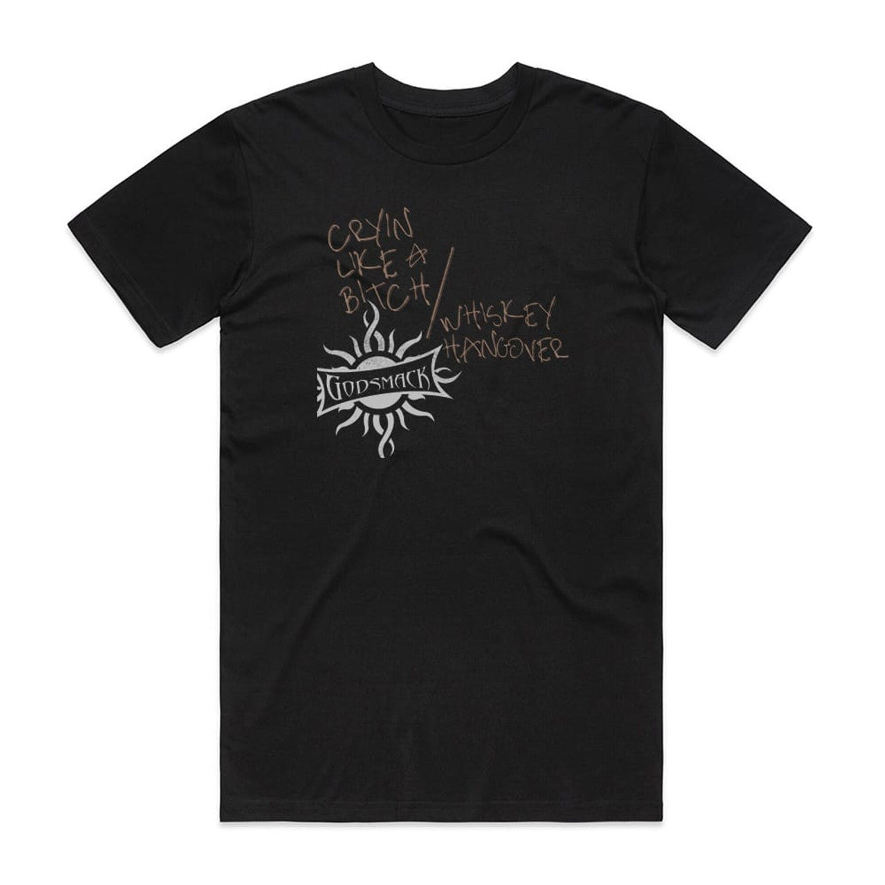 Godsmack Cryin Like A Bitch Whiskey Hangover T-Shirt Black