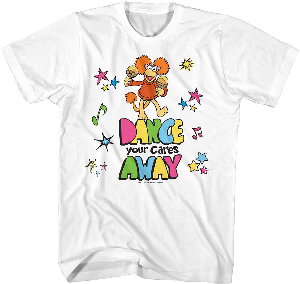 Dance Your Cares Away Colorful Shapes Fraggle Rock T-Shirt