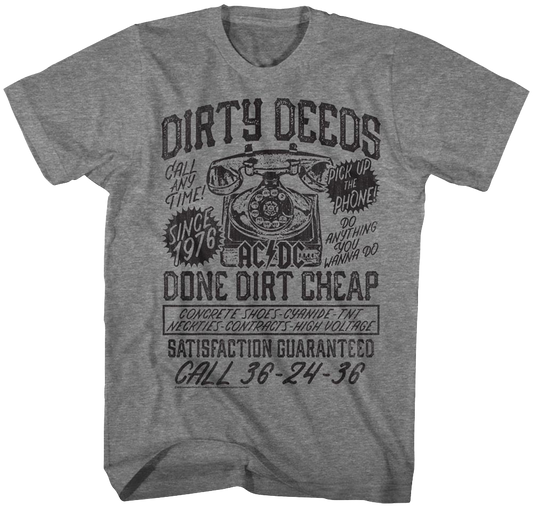 Dirty Deeds ACDC T-Shirt