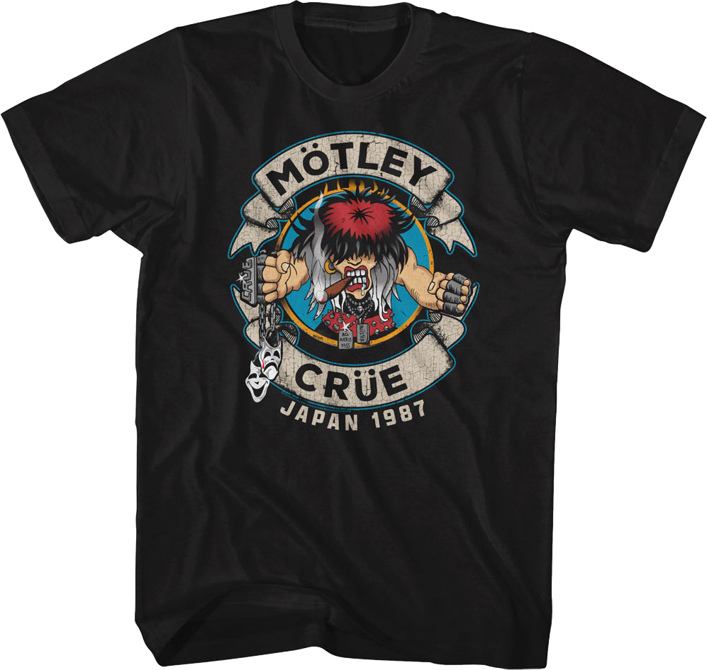Distressed Allister Fiend Japan 1987 Motley Crue T-Shirt