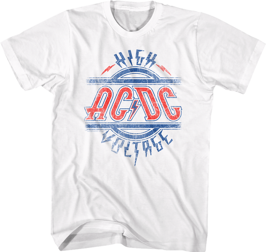 Distressed High Voltage ACDC Shirt