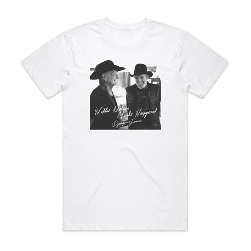 Willie Nelson and Merle Haggard Django And Jimmie Album Cover T-Shirt White