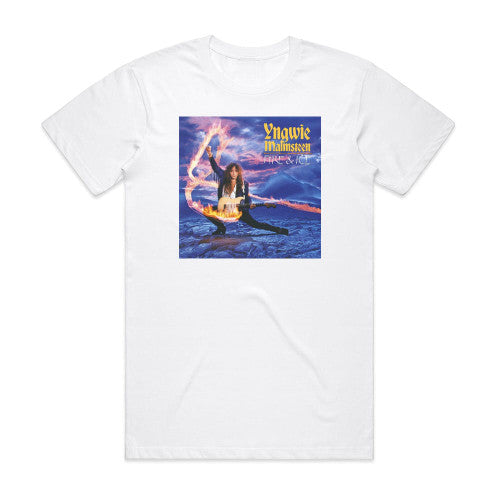 Yngwie J Malmsteen Fire And Ice Album Cover T-Shirt White