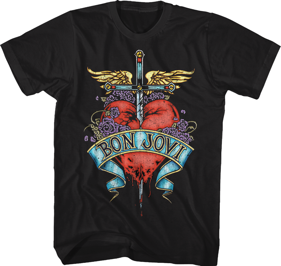 Floral Logo Bon Jovi T-Shirt