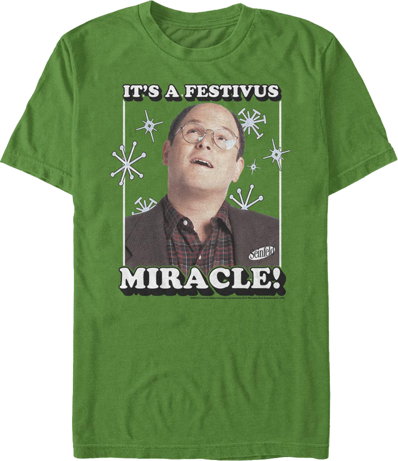 George Costanza It's A Festivus Miracle Seinfeld T-Shirt
