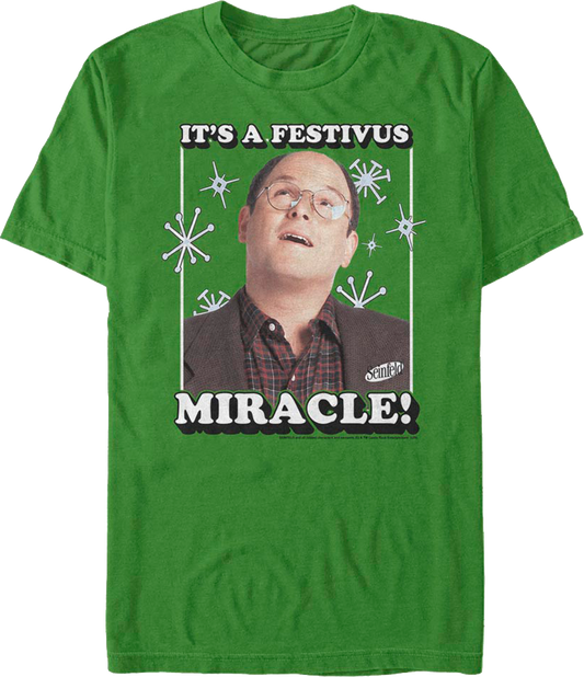George Costanza It's A Festivus Miracle Seinfeld T-Shirt