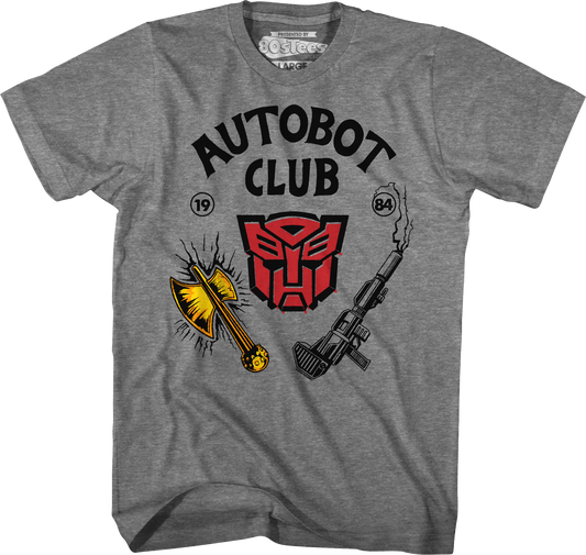 Gray Autobot Club Transformers T-Shirt