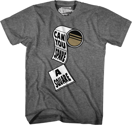 Gray Can You Spare A Square Seinfeld T-Shirt