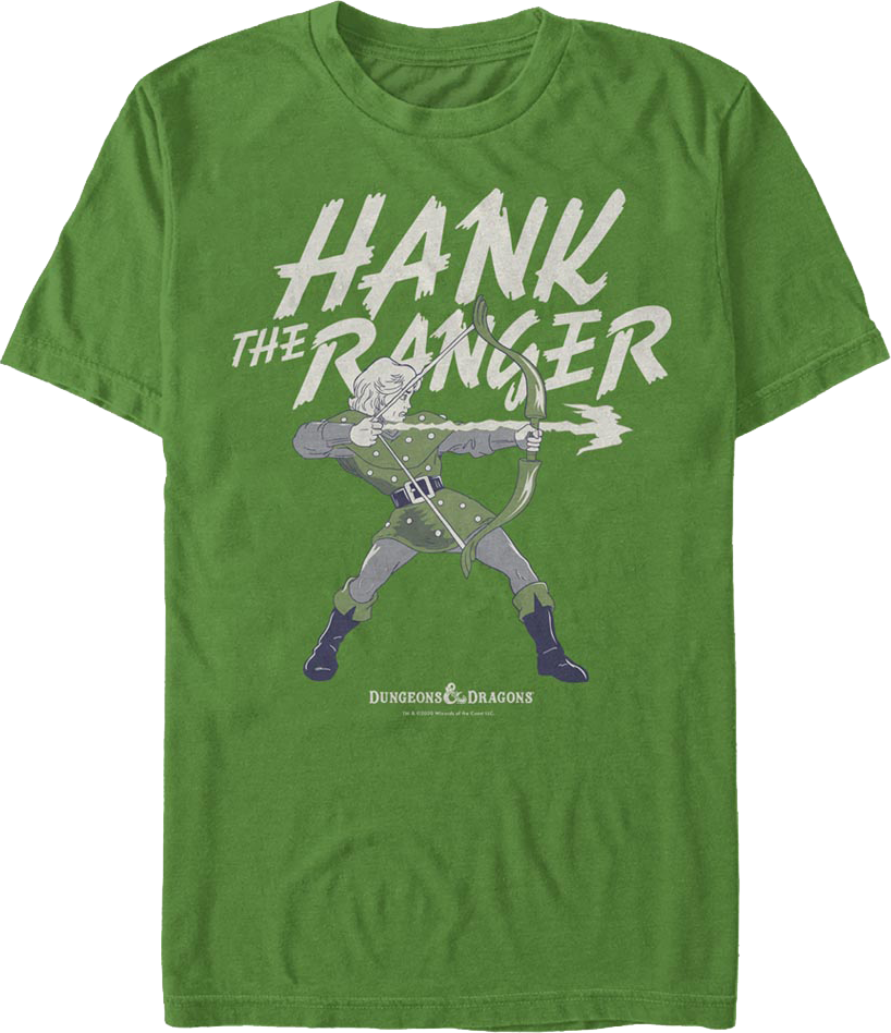 Hank The Ranger Action Pose Dungeons & Dragons T-Shirt