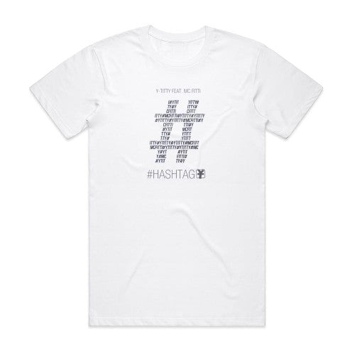 Y-Titty Hashtag Album Cover T-Shirt White