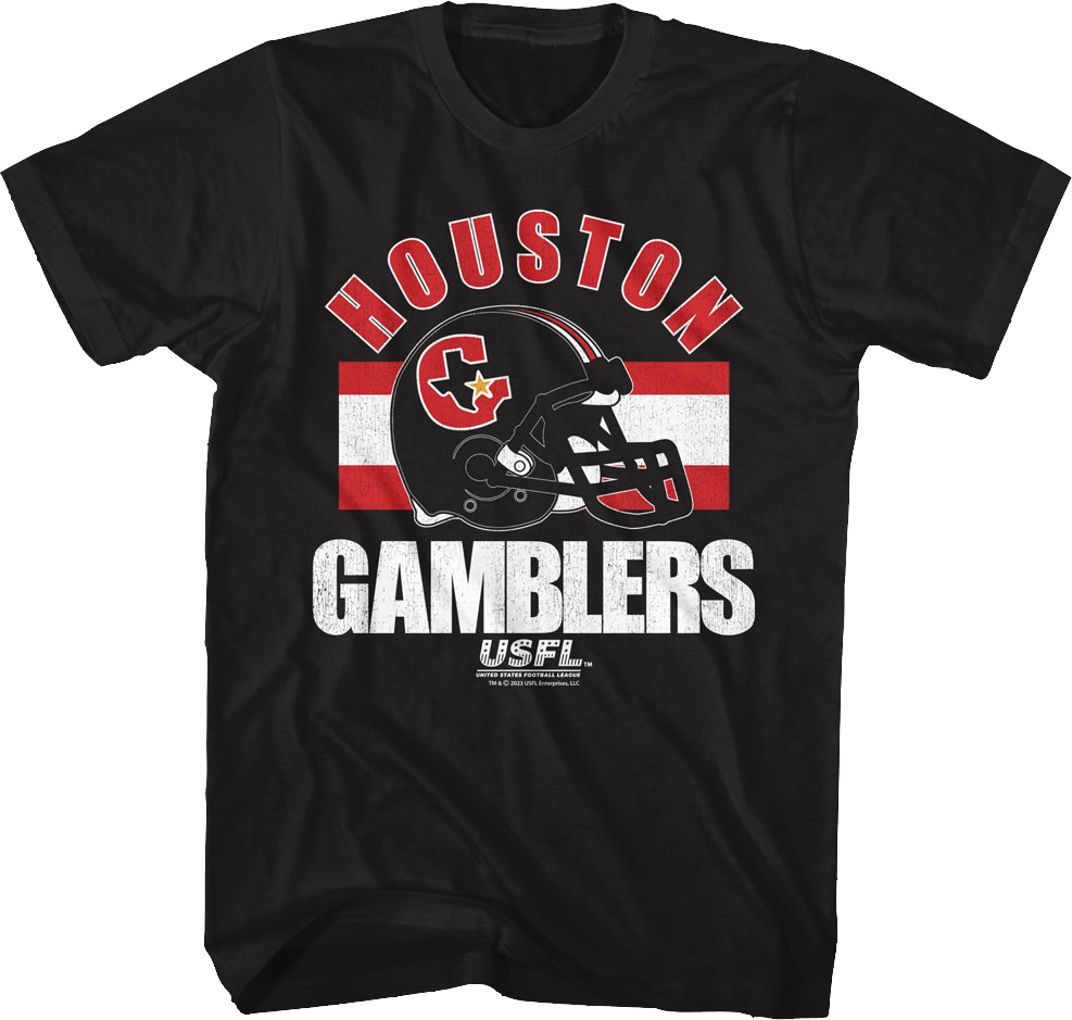 Houston Gamblers Helmet USFL T-Shirt