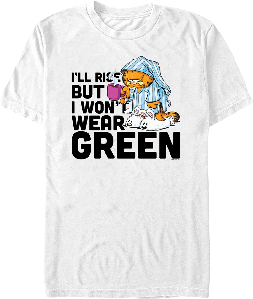 I Won't Wear Green Garfield T-Shirt