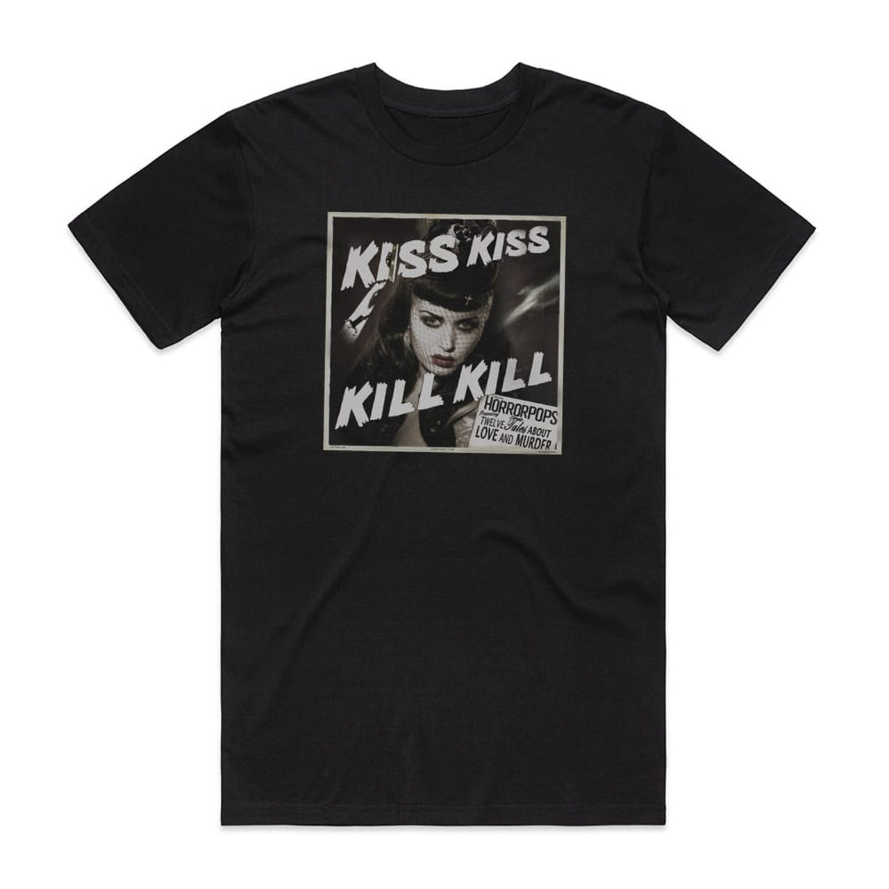 HorrorPops Kiss Kiss Kill Kill T-Shirt Black