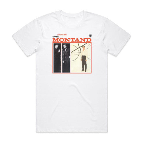 Yves Montand La Bicyclette Album Cover T-Shirt White