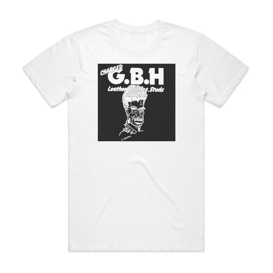 GBH Leather Bristles Studs And Acne T-Shirt White