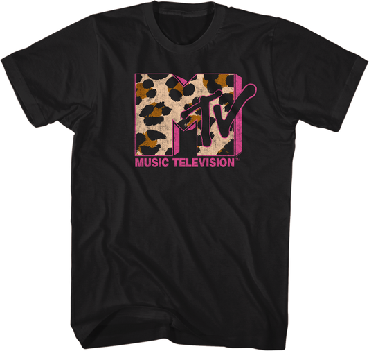 Leopard Print Logo MTV Shirt