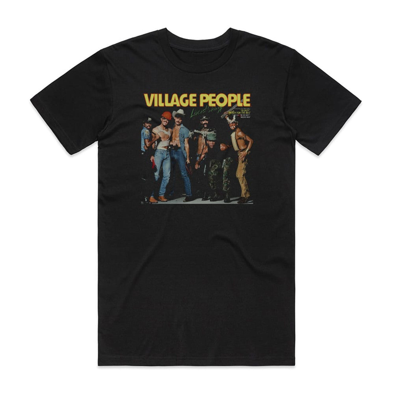 Village People Live And Sleazy T-Shirt Black