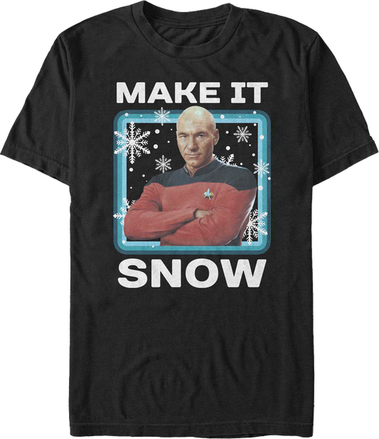 Make It Snow Star Trek The Next Generation T-Shirt