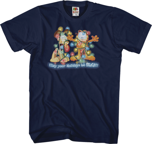 May Your Holidays Be Bright Garfield T-Shirt