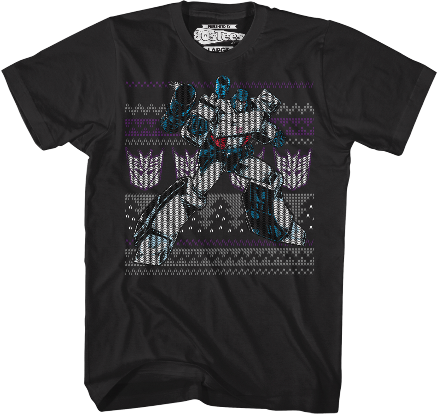 Megatron Faux Ugly Christmas Sweater Transformers T-Shirt