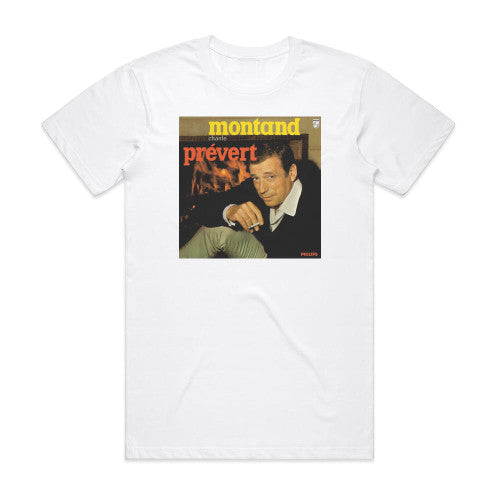 Yves Montand Montand Chante Prvert Album Cover T-Shirt White