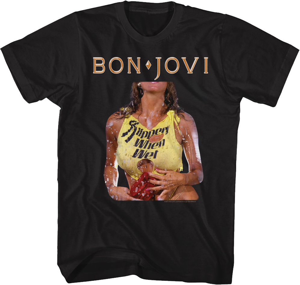 Original Slippery When Wet Cover Bon Jovi T-Shirt