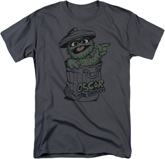 Oscar The Grouch Charcoal Sesame Street T-Shirt
